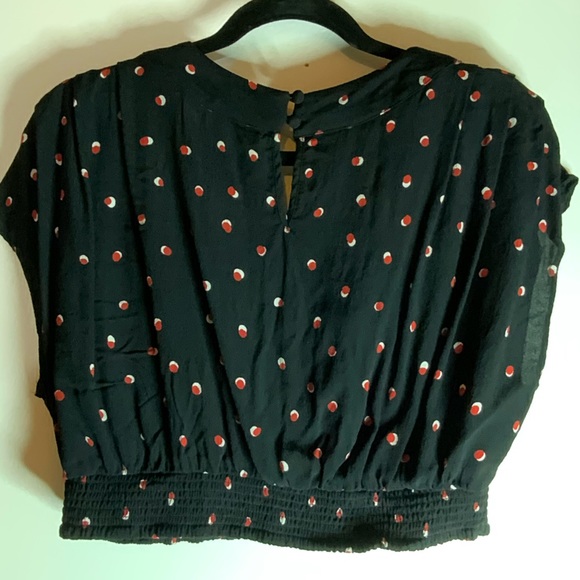 Free People polka dot crop blouse - Picture 3 of 3